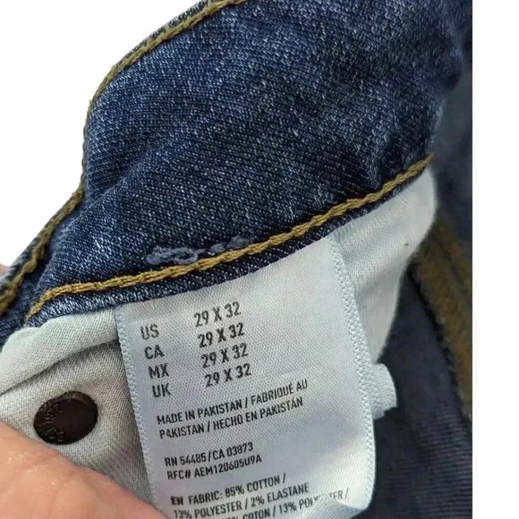 American Eagle Original Straight Extreme Flex Jeans Size 29 / 32 - Picture 6 of 7